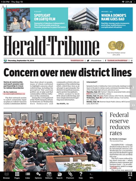 Sarasota tribune - sarasotaheraldtribune. This full replica of our printed product provides you the newspaper as you know and love it from the convenience of the web.